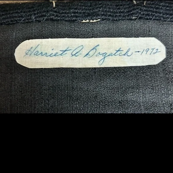 Vintage Needlepoint Bell Pull Wall Tapestry Birds Floral Black 52” Long - Picture 6 of 7